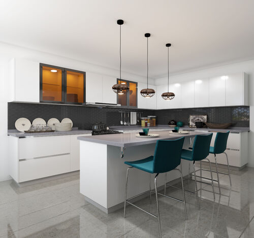 Latest company case about Modern White Kitchen & Wardrobe Solutions for GAB Project in Nigeria