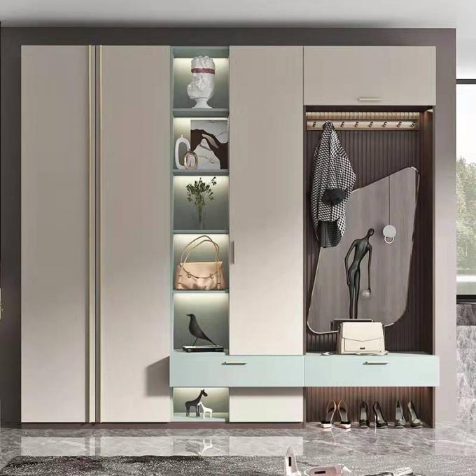 ODM Wall Mounted Showcase Cabinet Commercial Glass Display Case Lacquer Finish 0