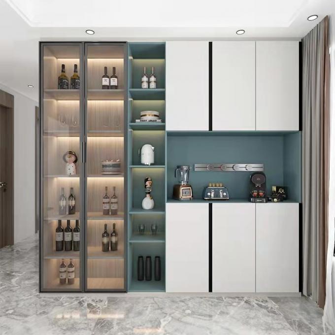 ODM Wall Mounted Showcase Cabinet Commercial Glass Display Case Lacquer Finish 1
