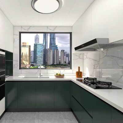 buy Teak Grey MDF Modern Kitchen Cabinet High Gloss Wall Cupboard online manufacturer