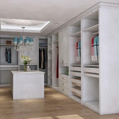 buy Leminate Corner Walk In Wardrobe Furniture Off White online manufacturer