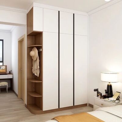 buy MDF Particle Board Solid Wood White Wardrobe 75cm Wide With Leminate Lacquer online manufacturer