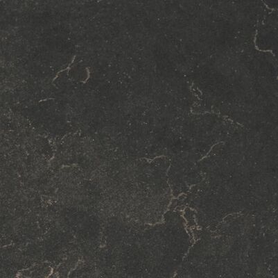 Fabricated Artificial Black Quartz Counter Top Slab For Corner Cabinet