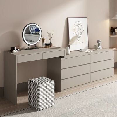 Customized Fabric Leather Wooden Vanity Table Unit Bedroom Nightstand