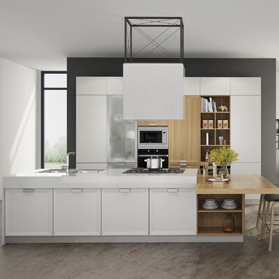 buy China Manufacturer Small Home Modular Kitchen  Friendly E0/E1 Grade Furniture online manufacturer