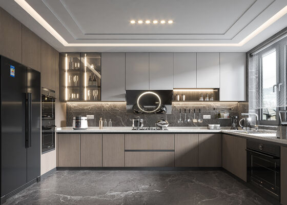 buy Customized Lacquer Kitchen Furniture L Shape Wooden Modular Kitchen Cabinets online manufacturer