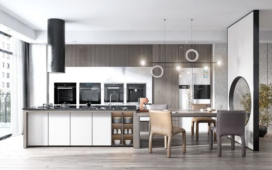 buy Factory Townhouse Paticle Board Solid Wood Furniture Modern Kitchen Cabinets online manufacturer