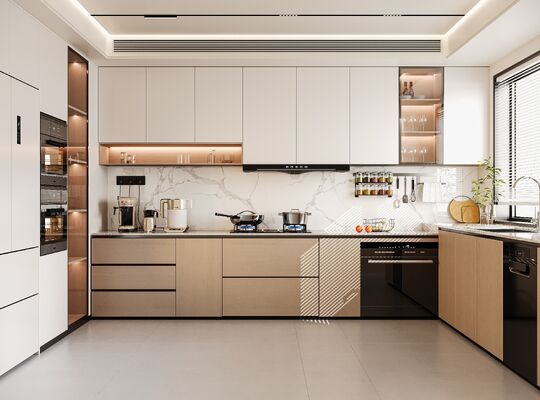 Wholesale Wood Kitchen Furniture Hotel Apartment Kitchen Cabinet Home Use