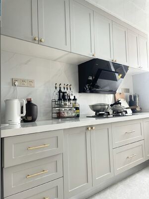buy Direct Manufacturer Ready Made Finished Aluminum Glass Door Kitchen Cabinet online manufacturer