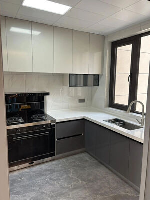 buy Modern Kitchen Cupboard Melamine Kitchen White Lacquer Chinese Furniture online manufacturer