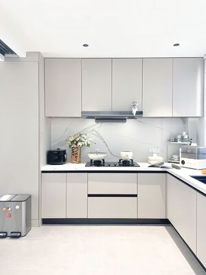 buy Vintage Style Smart Kitchen Cabinet with Marble Countertop online manufacturer