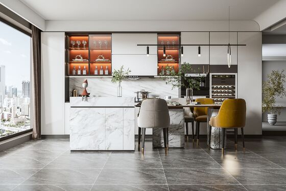 buy Customizable Modern Kitchen Cabinets for Villas Moisture-Resistant online manufacturer
