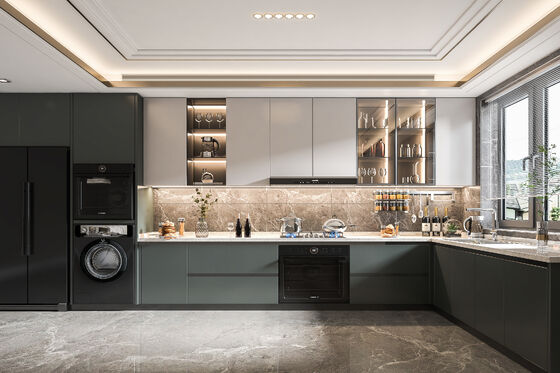 buy Modular Kitchen Cabinet with Contrast Color Design online manufacturer
