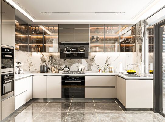 Custom Modular Kitchen Cabinets with Modern Finishes