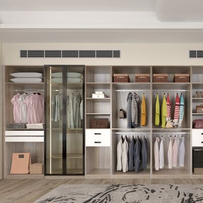 3 Hinged Bedroom Closet Cabinets 7ft Wardrobe Sliding Door Customized