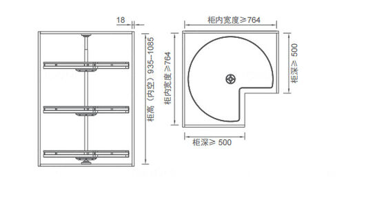 3 Tier Closet Organizer Tray Accessories 360° Rotatable Custom