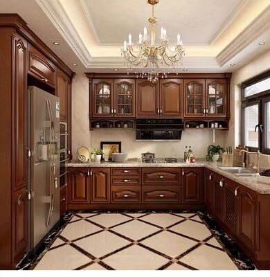 Solid Wood 10x10 Kitchen Cabinets Assembled Scratch Resistant