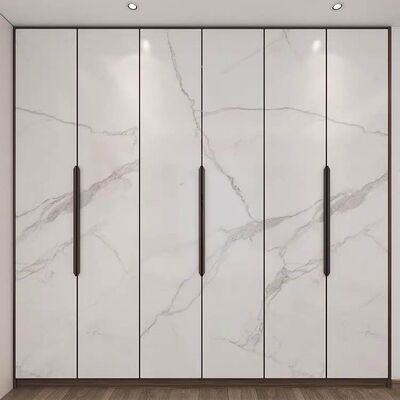 Apartment Swing Door Wardrobe Storage Organiser Glass Door Lacquer White