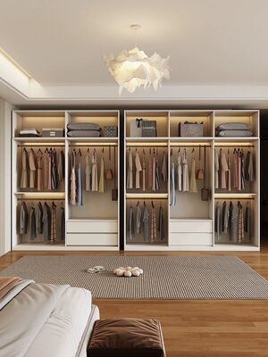 Custom Household Sliding Door Wardrobe Already Assembled Wooden