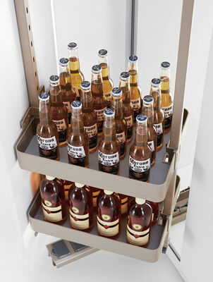 Removable MDF Unit Kitchen Cabinet Accessories 304SUS Pull Out Baskets