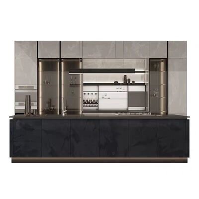 Kitchen Furniture Design Wood Veneer Kitchen Cabinet For Wholesales