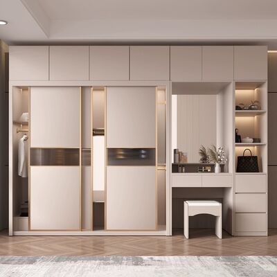 Modern Bedroom Sliding Door Wardrobe Accessory Pants Rack Adjustable Height