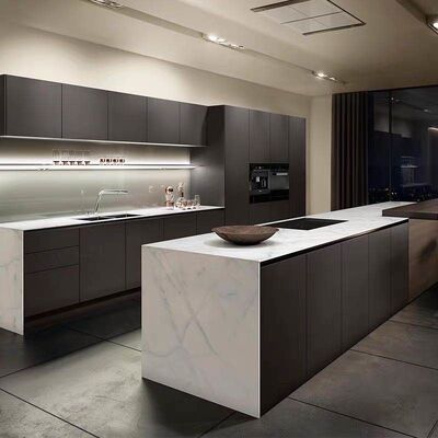 Customized Modern Home Furniture Solid Cherry Wood White Kitchen Storage Cabinet Set