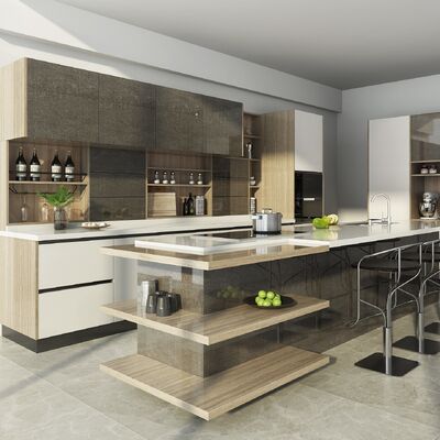 Wholesale Complete Melamine Kitchen Units Set Modern Cabinet