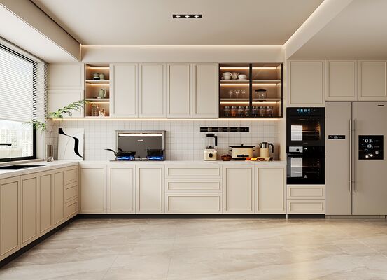 Kitchen Hotel Living Room Cabinets Furniture Wooden Grain Kitchen