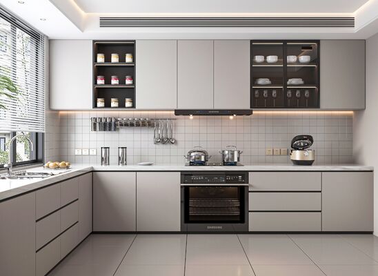 Mdf Material Modern Design Assembled Kitchen Cabinets With Accessories