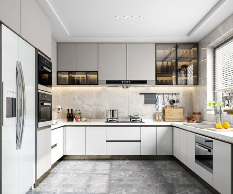 Complete Modern Lacquer Kitchen Island Furniture White Shaker