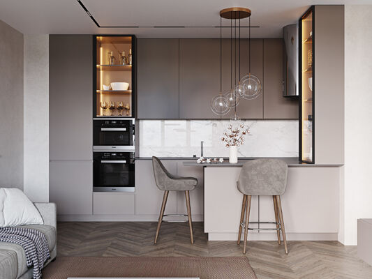 China Factory Wholesale Home Furniture Modern Modular Kitchen Cabinet Cupboard