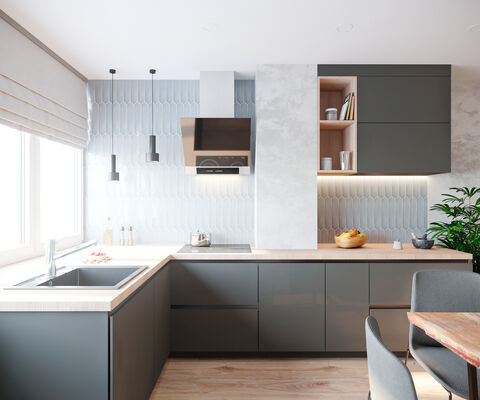 China Factory Wholesale Home Furniture Modern Modular Kitchen Cabinet Cupboard