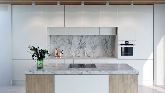 Modern Cabinets Furniture Industrial High Glossy Lacquer Wood Kitchen Cabinet