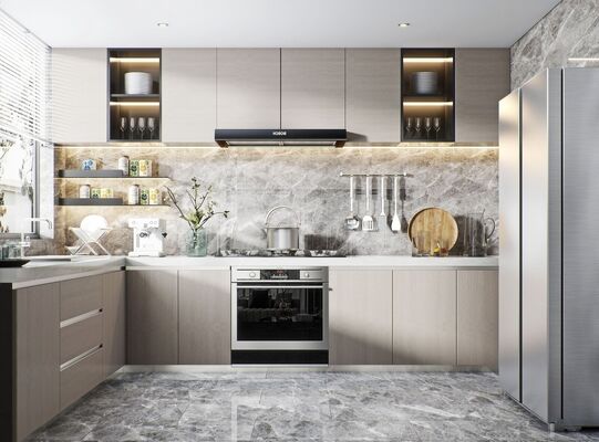 Laminate Modern Frameless Modular Kitchen Modern Kitchen Cabinets For Villa