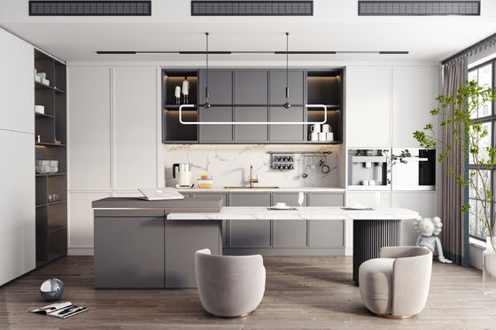 Minimalist Modern Kitchen Cabinet Classic Style With Artificial Stone Countertop