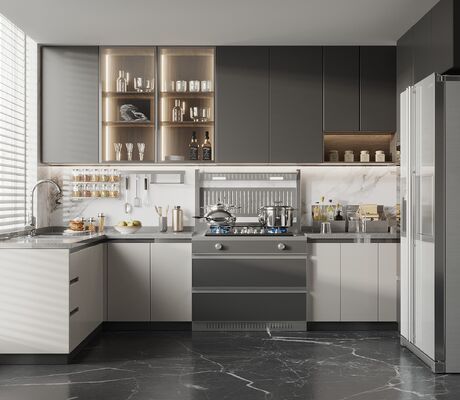 Bathroom & Kitchen Wall Model Furniture Cupboard Pantry Aluminum Kitchen Cabinets