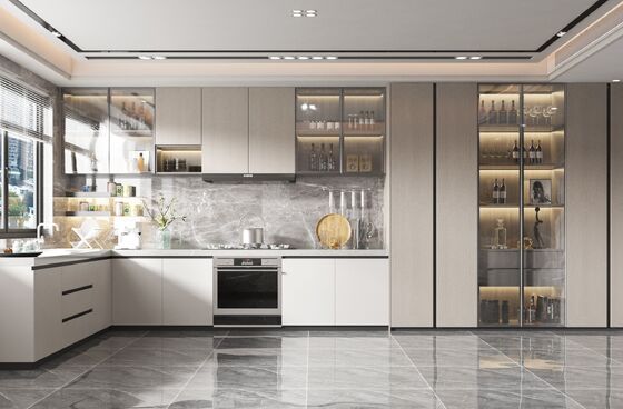 Compact 3 Pieces Kitchen Cabinet Pantry Units Full Set Of Cabinets