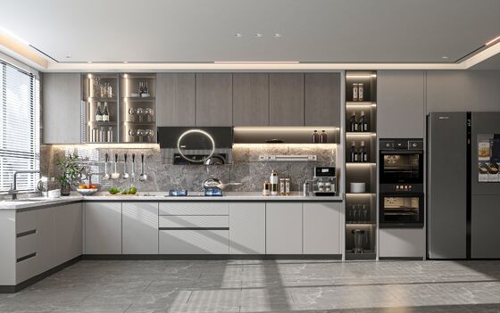 Cabinet Door With Customized Style Modular Particle Board Kitchen Cabinet