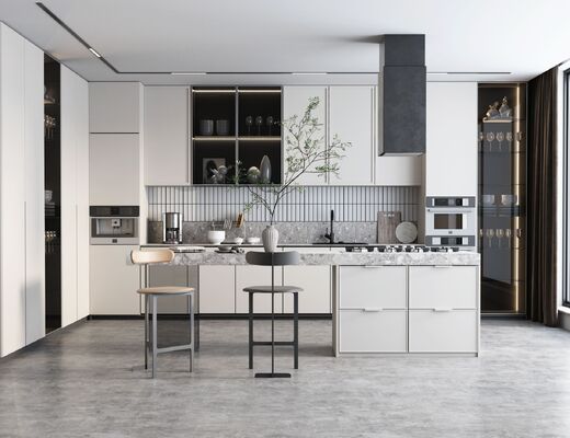 Kitchen Cabinet Guangzhou Small Size Design With Custom Aluminium Door