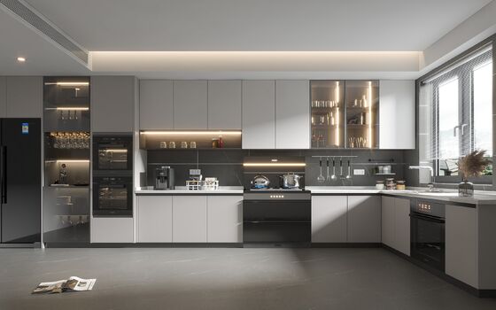 Smart Furniture Modern Cupboard Kitchen Cabinet For Apartment Hospital