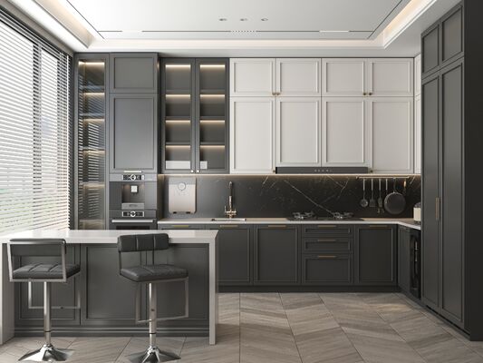 Fireproof Integrated Kitchen Multifunctional Cabinets Villa Hotel Apartment
