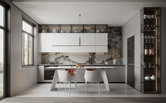 Custom Complete Modern Shaker Designs Island Modular Kitchen Cabinet