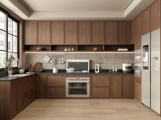 Factory Modern Kitchen Cabinet With Various Carcass Material For Hotel