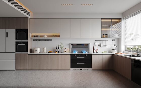 Premium Custom Luxury Wooden Kitchen Cabinets For Villas Carcass Material