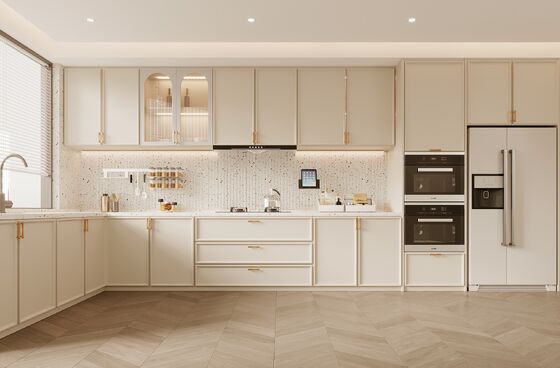 Customized MDF MFC Chipboard Cabinet Set Modular Kitchen Cabinetry