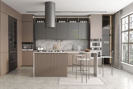 Foshan Factory Matt White Kitchen Cabinet Customized