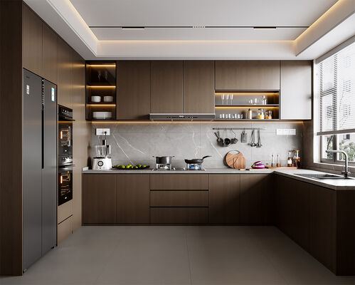 Foshan Factory Matt White Kitchen Cabinet Customized
