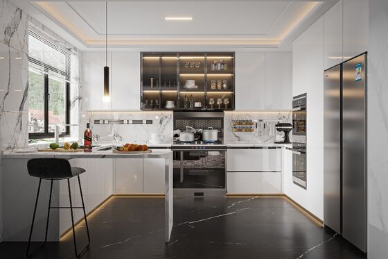 Modern Matt Lacquer Kitchen Furniture Cheap Custom Cupboard Kitchen Cabinets