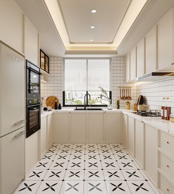 Hidden Drawer Guide Rail European Matt White Kitchen Furniture Kitchen Cabinets